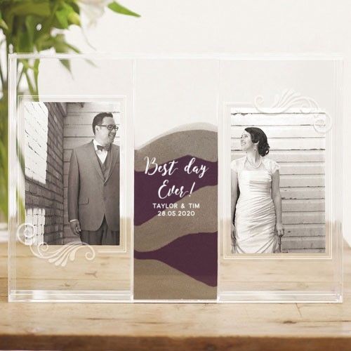 Best Day Clearly Love Sand Ceremony Frame