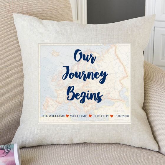 Our Journey Begins Throw Pillow