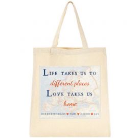 Life Love Travel Tote Bag