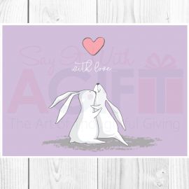 With Love Rabbit Greeting Card