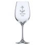 Anchor Design Engraved Personalised Wine Glass