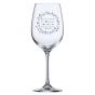 Cupid's Wreath Design Engraved Personalised Wine Glass