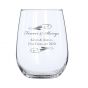 Flourish Design Engraved Personalised Stemless Wine Glass