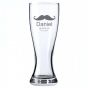 Moustache Personalised Design Engraved Pilsner Beer Glass