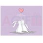 With Love Rabbit Greeting Card